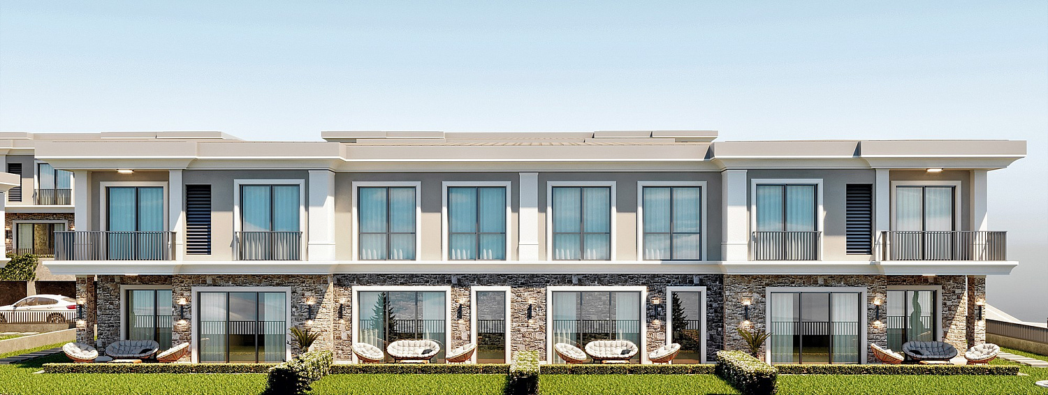 Private complex of villas with their own gardens