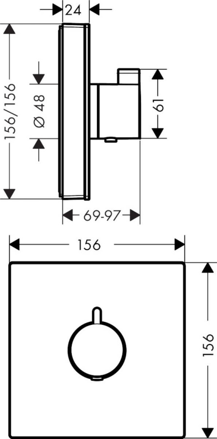 Photo Thermostatic shower mixer hansgrohe ShowerSelect 15734400