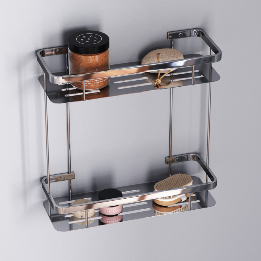 Photo Shower corner set AM.PM Gem 90x90 WK90DJ matte silver