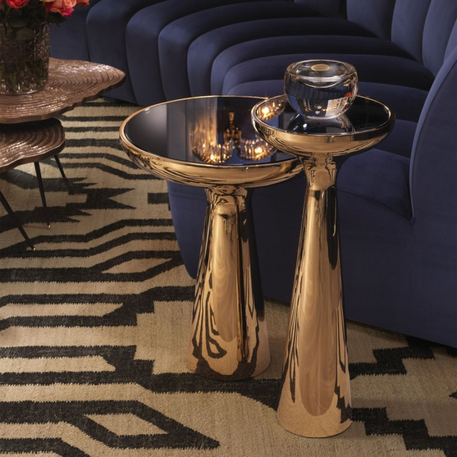 Photo Lindos Low side table (golden finish)