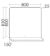 Photo Mirror Burgbad B.ME 80 SGTV080F5981 with shelf and backlight white matte