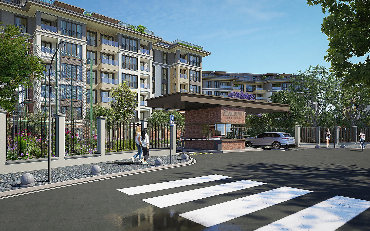 Modern residences with spacious balconies