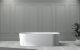 Photo Bath of artificial stone Abber Stein 180x75 AS9614 white matte