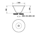 Photo Gessi Goccia sink 40 cm 39123#519 white