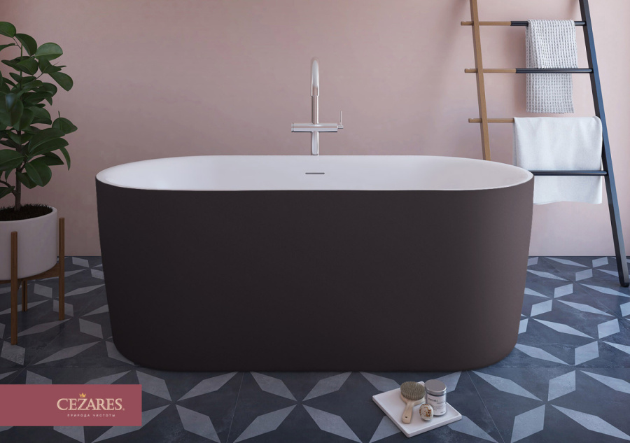 Photo Acrylic bath Cezares Metauro METAURO-INT-Central-180-80-60-B-W-MATT