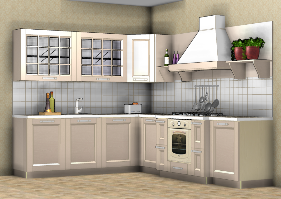 Photo Stosa Beverly kitchen angular 350 by 245cm