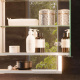 Photo Closet mirrored Keuco Royal Lumos 120 14305171301 with backlit anodized silver/white glass