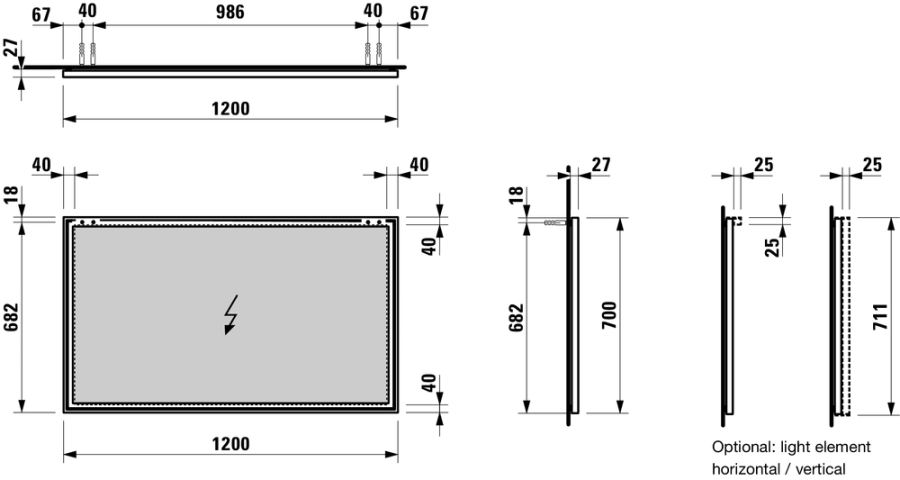 Photo Laufen FRAME 4.4752.2.900.007.1 Chromium