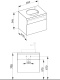 Photo Cube under the sink Keuco Stageline 65 32855970000 vulcanite matte