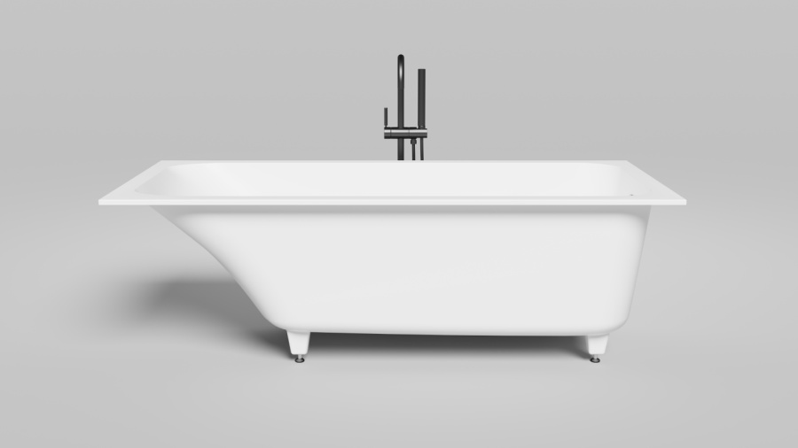 Photo Salini Orlanda cast marble bath 170x75 102017MF RAL matte