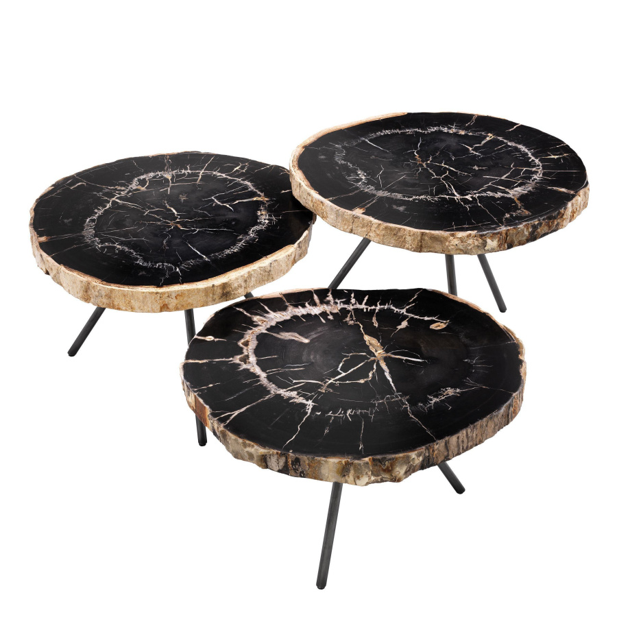 Photo Set of three coffee tables De Soto (dark brown)