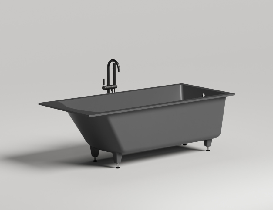 Photo Bath of artificial stone Salini Cascata 180x80 104213MF painting by RAL completely