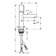 Photo Axor Uno 45012340 grinded black chrome sink mixer
