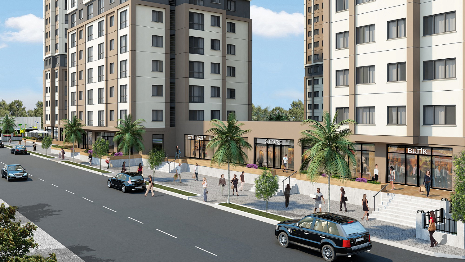 Modern family complex with extensive infrastructure
