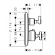 Photo Exterior of the shower thermostat Axor Montreux 16800820 grinded nickel