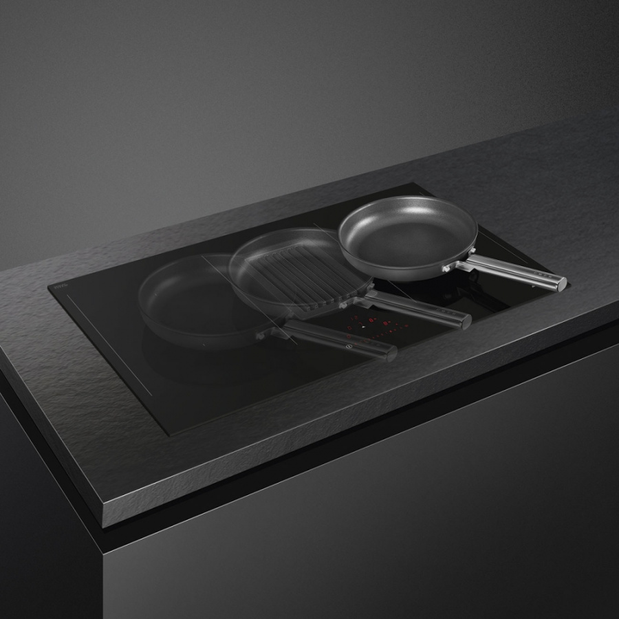 Photo Induction hob with built-in hood Smeg HOBD482D
