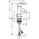 Photo Axor Starck sink mixer 10102340 grinded black chrome