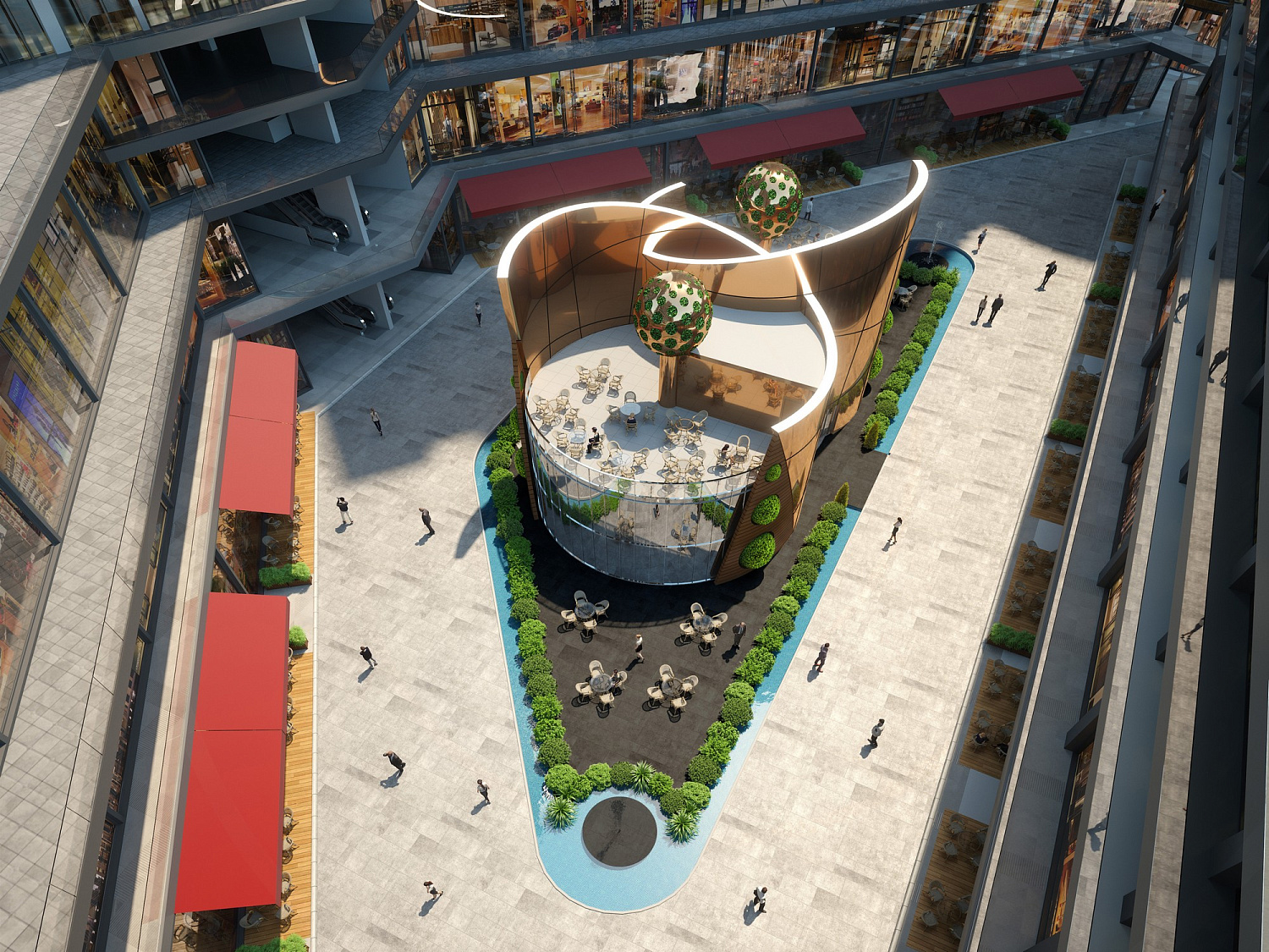 Modern complex for living in the style of a metropolis