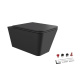 Photo Suspension toilet with lid and seat Alice Hide Square 31210108SET matte black