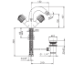 Photo Bidder mixer Nicolazzi Onice 2134CR09O
