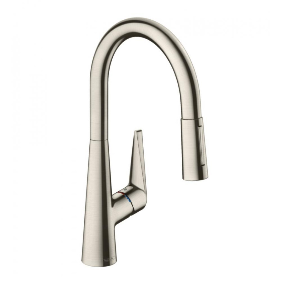 Photo Kitchen mixer hansgrohe Talis M51 73851800 with exhaust shower steel