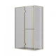 Photo Roca Apex door left with side panel 120x90 ZRU9307877 matte gold, tinted glass