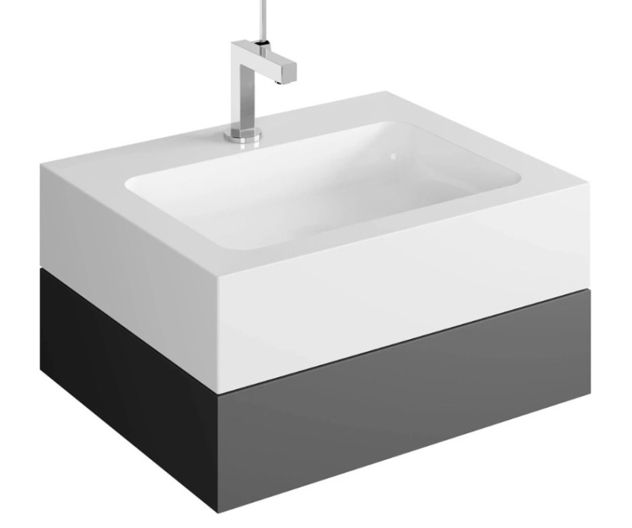 Photo Keuco Edition 300 sink cabinet 65 39611390100 anthracite/white