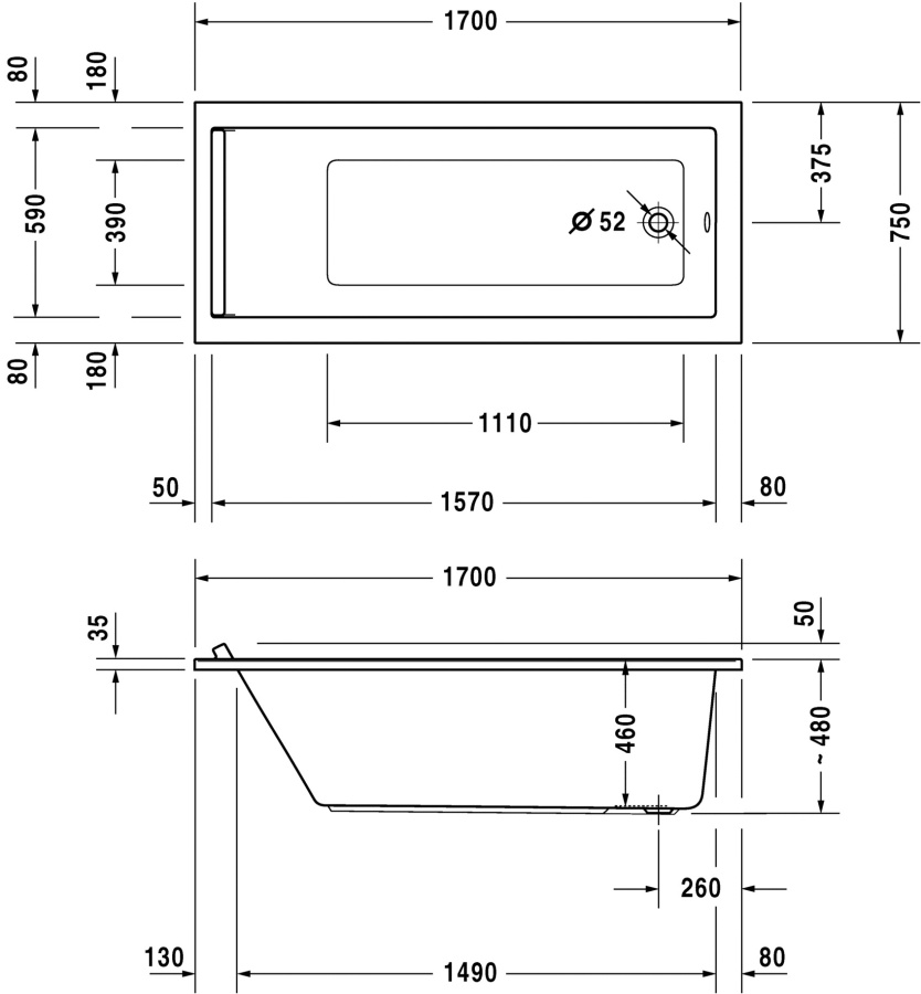 Photo Duravit Starck New 170x75 700335000000000