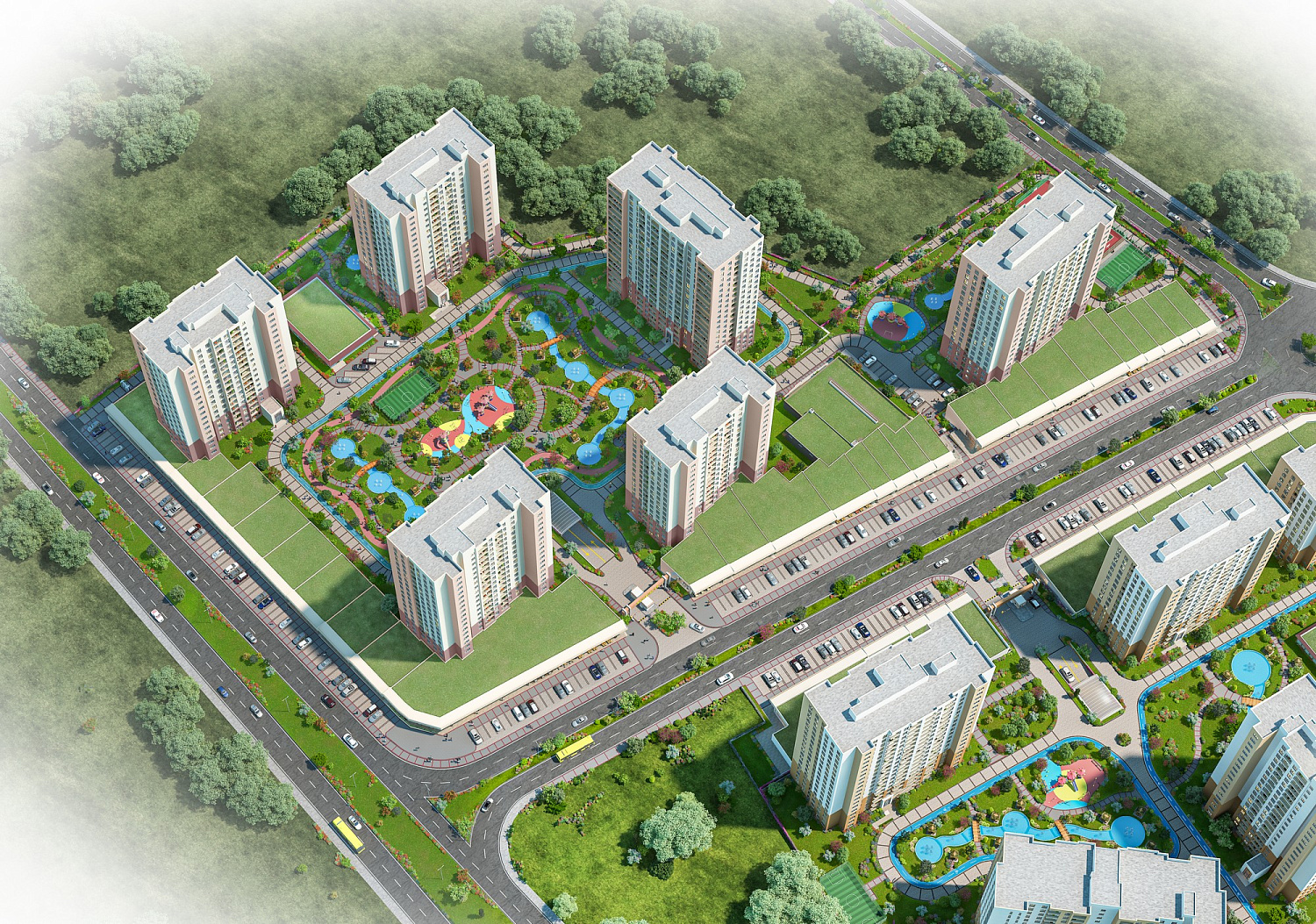 Cozy residential complex in a quiet area