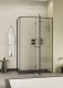 Photo Roca Apex door right with side panel 140x80 ZRU9307901 weapons steel, glass transparent