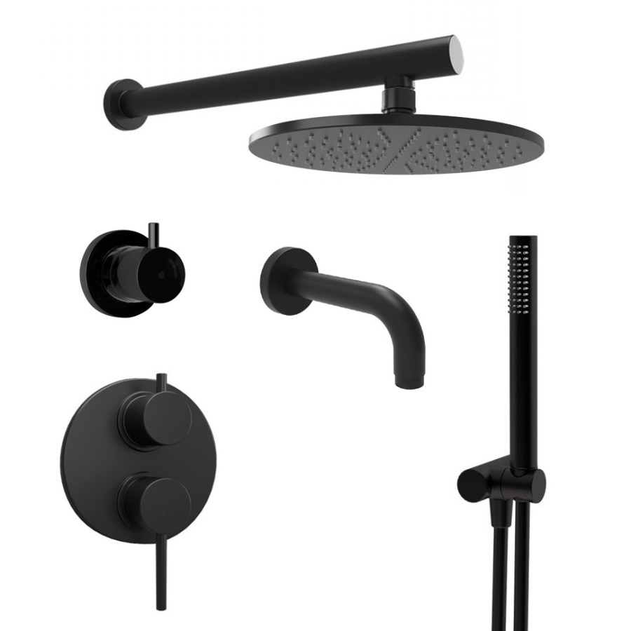 Photo Shower kit Paini Cox 78PZSET36911SHBATH black matte