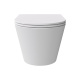 Photo Suspension toilet with lid and seat Alice Hide Round 31170109SET white matte