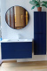 Photo Orka Moonlight sink cabinet 90 5001498 blue matte/white