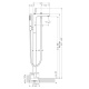 Photo Floor bath mixer Axor Citterio 39451340 with shower set grinded black chrome