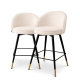 Photo Set of two Roche half-bar chairs (cream)