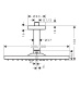 Photo overhead shower hansgrohe Raindance E 300 1jet 26250340 with ceiling connection, polished black chrome