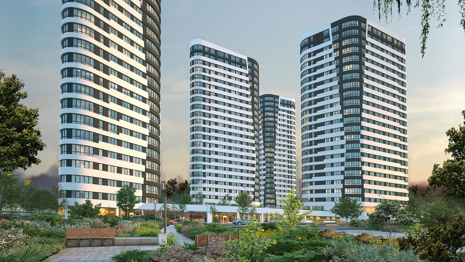 Multifunctional residential quarter with panoramic views