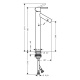 Photo Axor Starck sink mixer 10103340 grinded black chrome