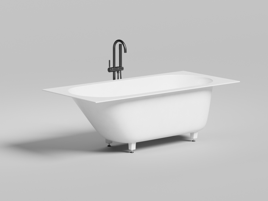 Photo Bath made of artificial stone Salini Ornella Kit 170x80 102414M white matte