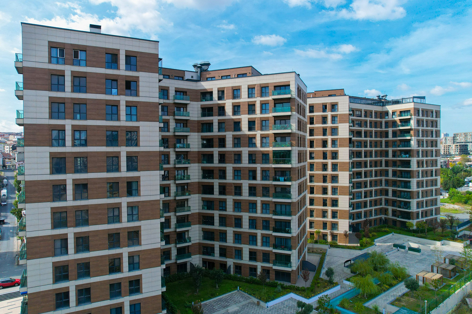 Modern residential complex near the main highways