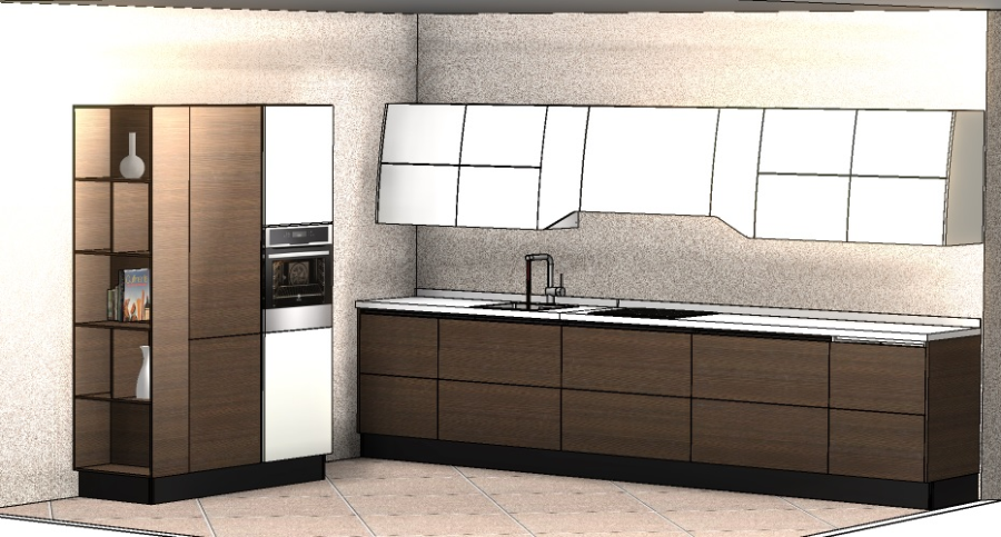 Photo Scavolini Flux Swing kitchen straight 393cm