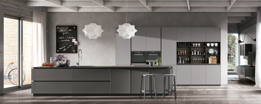 Photo Stosa Frame kitchen corner with island