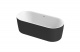 Photo Acrylic bath Cezares Metauro 180x80 METAURO-INT-Central-180-80-60-B-W-MATT black