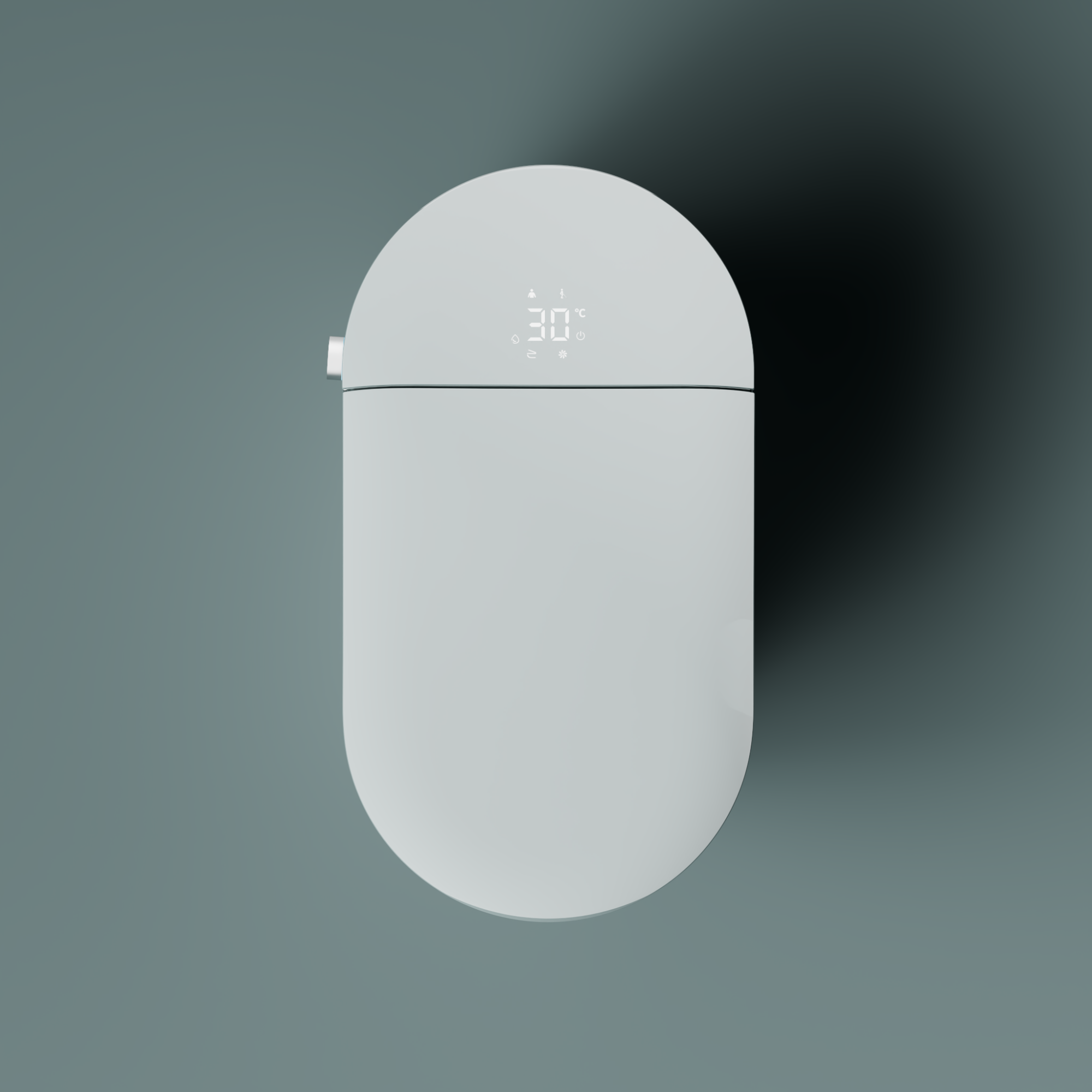 Photo Electronic floor toilet Timo TE-741B white / black