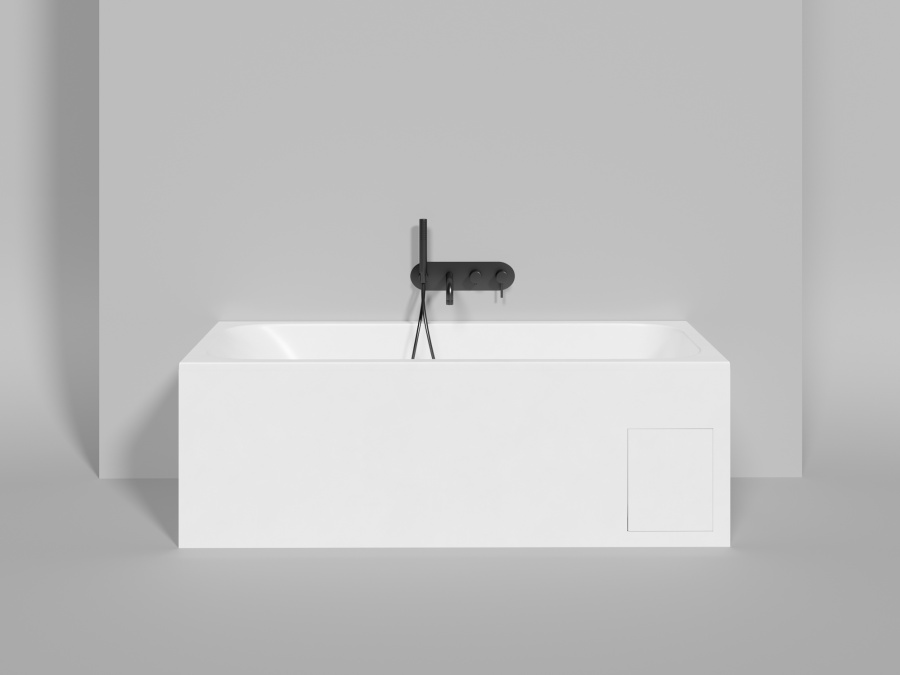 Photo Bath of artificial stone Salini Orlando 160x70 102115GF painting by RAL completely