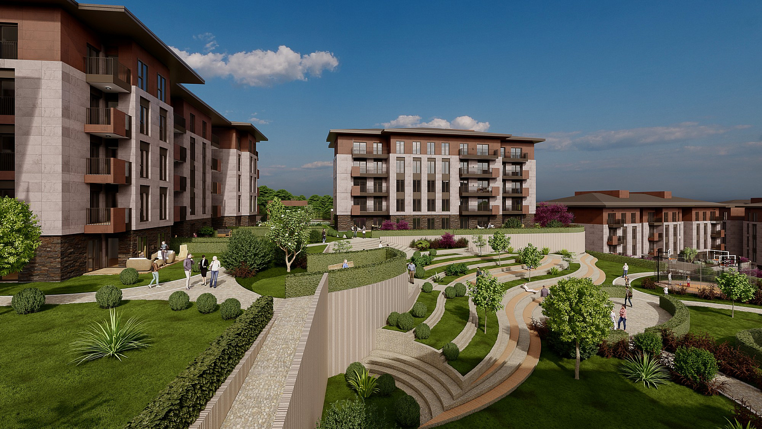 Family residential complex in the green zone