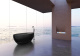 Photo Transparent bath Abber Kristall 170x75 AT9703Onyx black