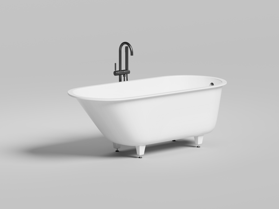 Photo Bath of artificial stone Salini Ornella 170x80 102314GF black