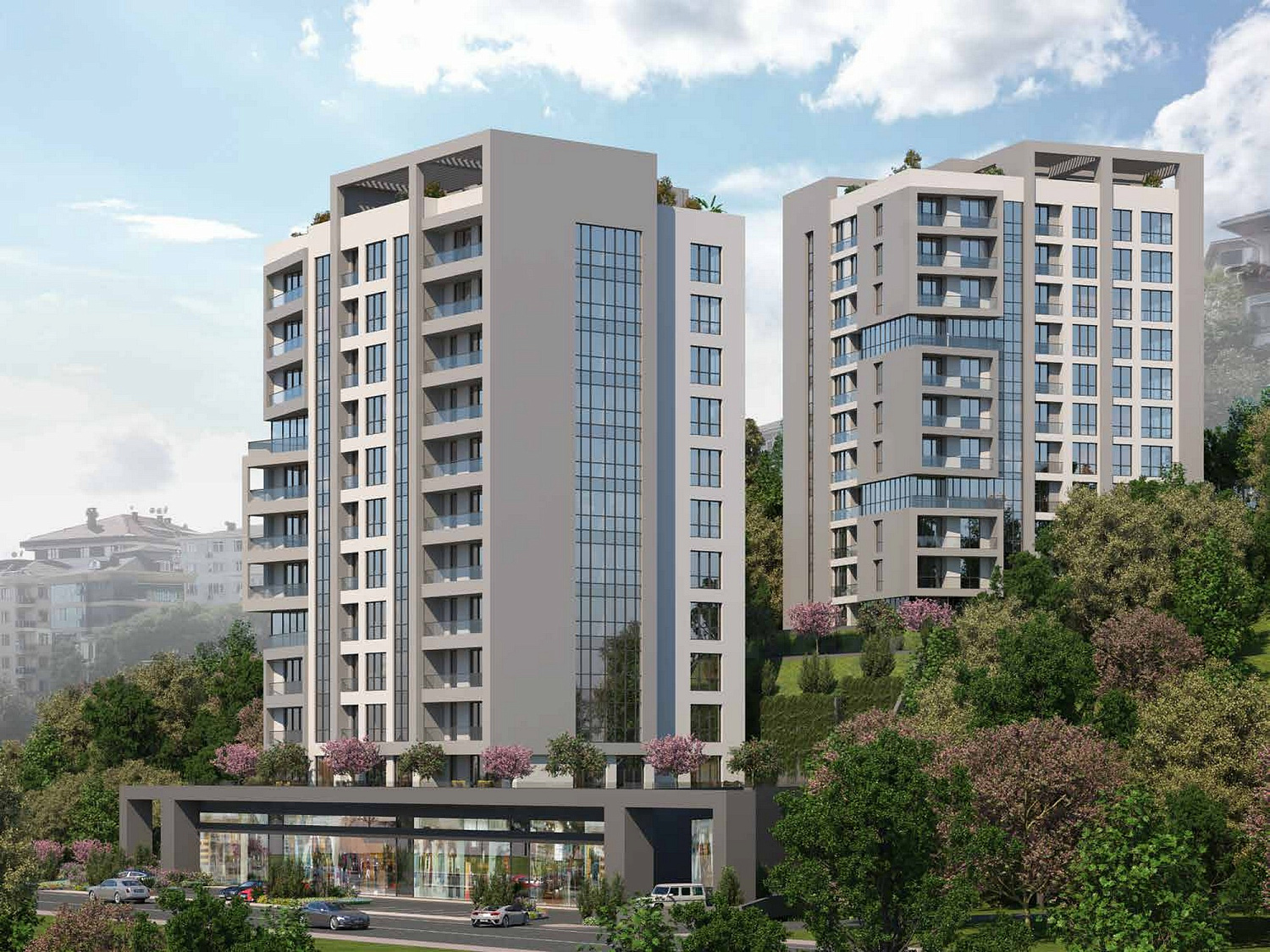 Modern residential complex in the city centre