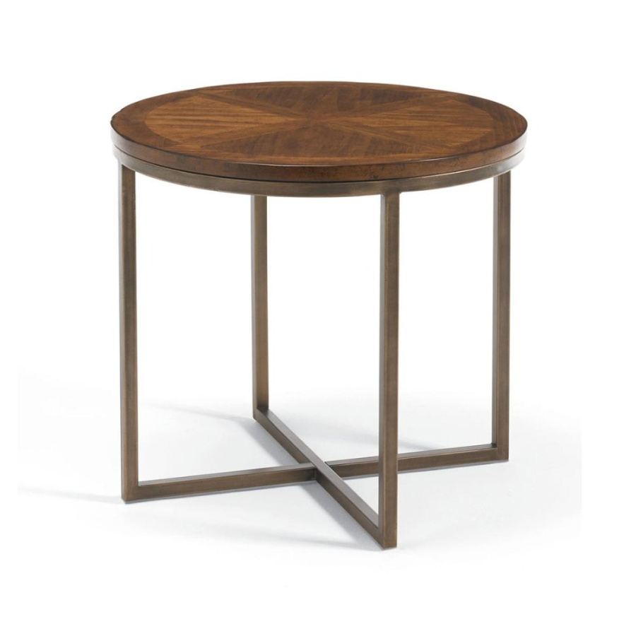 Photo Pine and Metal Reservoir Table